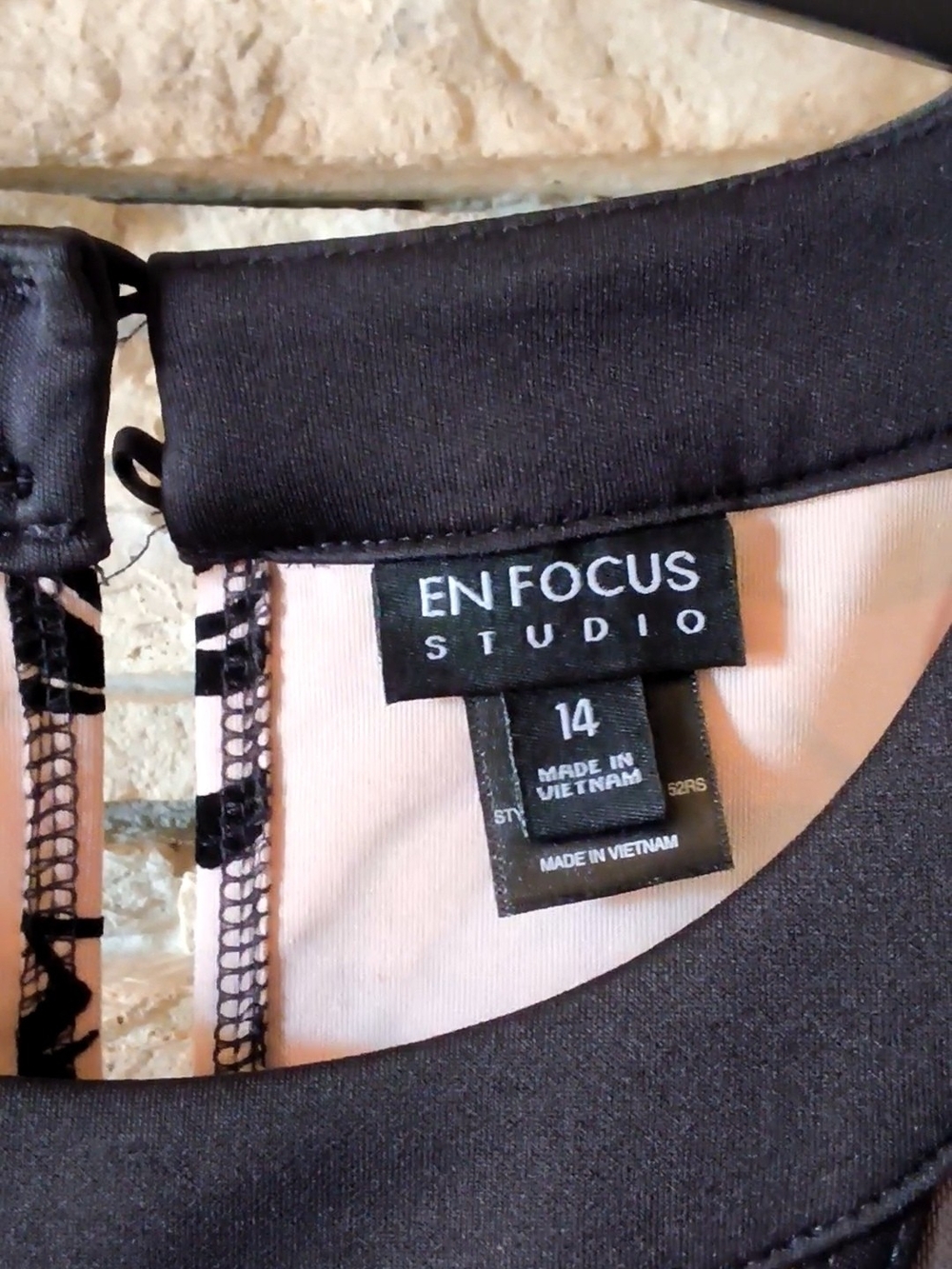 Enfocus Studio Black and Light Pink Women's Mini Dress